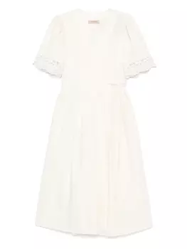 Платье миди с запахом TWINSET, белый