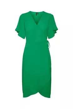 Платье миди с запахом Vero Moda, зеленый