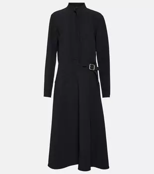 Платье миди с завязками JIL SANDER, черный