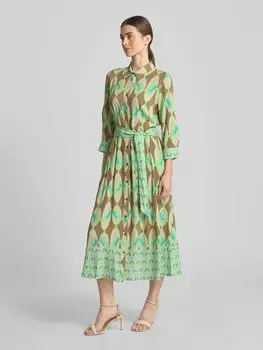 Платье миди с завязывающимся поясом Betty Barclay, оливковый