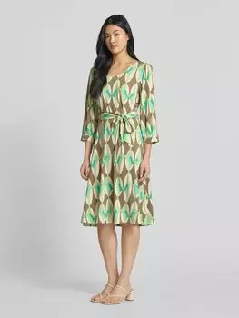 Платье миди с завязывающимся поясом Betty Barclay, оливковый