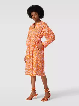 Платье миди с завязывающимся поясом модель 'DASH' Oilily, розовый