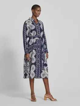 Платье миди с завязывающимся поясом Seidensticker