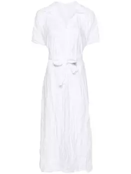 Платье миди с жатым эффектом Daniela Gregis, белый
