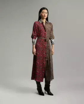 Платье миди с животным принтом Lola Casademunt, мультиколор