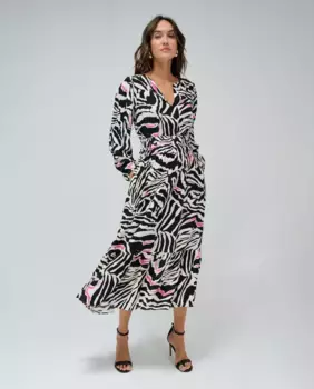 Платье миди с животным принтом Salsa Jeans, мультиколор