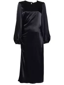 Платье миди Saelvira со сборками SAMSOE SAMSOE, синий