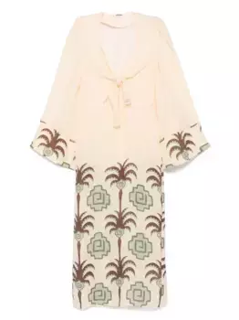 Платье миди Sailing Flags Johanna Ortiz, нейтральный