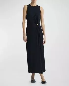 Платье миди Saralien со сборками Altuzarra, цвет Black