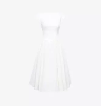 Платье-Миди сатин Debutante с открытыми плечами и рукавами-крылышками House Of Cb, белый