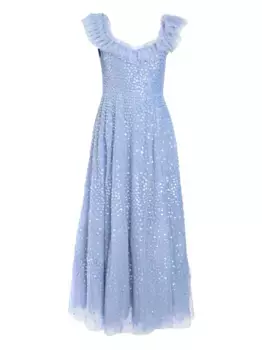 Платье миди Scatter Dot Needle & Thread, синий