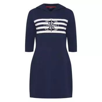 Платье миди Sea Ranch Kate Long Sleeve, синий