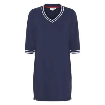 Платье миди Sea Ranch Lilja Long Sleeve, синий