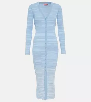 Платье миди Shoko с кардиганом STAUD, синий