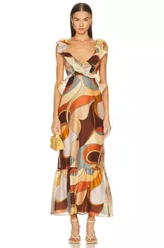 Платье миди Sir. Vista Frill, цвет Vista Print