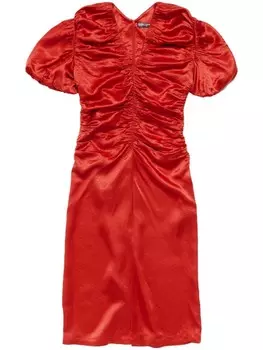 Платье миди со сборками Bimba y Lola, красный