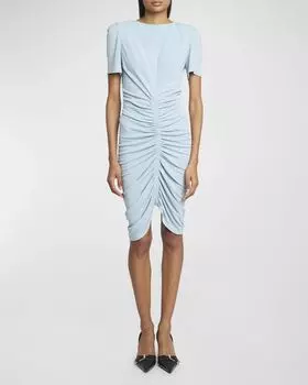 Платье миди со сборками Givenchy, цвет Sky Blue