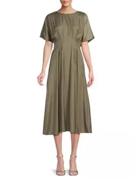 Платье миди со сборками Kensie, цвет Sage Green