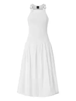 Платье миди со сборками PINKO, белый