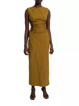 Платье-миди со шнуровкой сбоку Christopher Esber