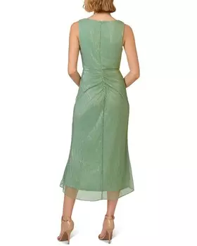 Платье миди со складками Adrianna Papell Nailhead, зеленый