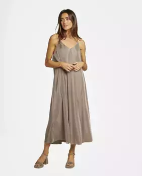 Платье миди со складками Alma en Pena, бежевый