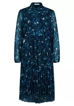 Платье миди со складками Betty & Co, синий