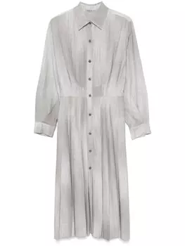 Платье миди со складками Ermanno Scervino, серый