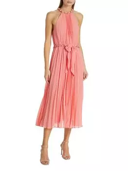 Платье миди со складками и цепочкой Sunray Zimmermann, цвет Peach