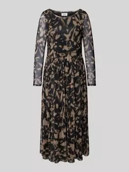 Платье миди со складками ROBE LGRE, черный