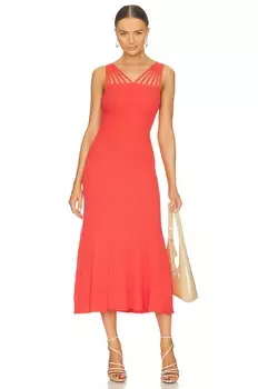 Платье миди SOVERE Shire Knit, цвет Tangello