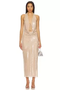 Платье-Миди stevie с пайетками Lovers And Friends, цвет nude neutral