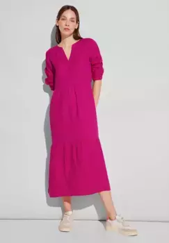 Платье миди STREET ONE из льна, цвет Smell Of Rose