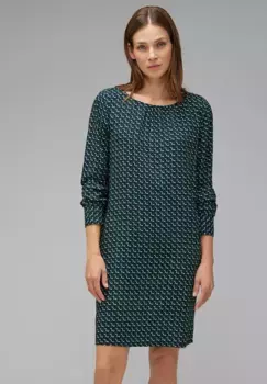 Платье миди STREET ONE из вискозы, зеленый