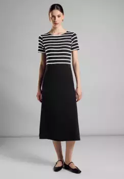 Платье миди STREET ONE, мягкое и удобное в носке, черный