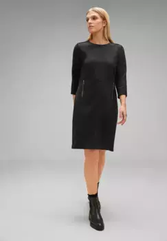 Платье миди STREET ONE с молнией, черный