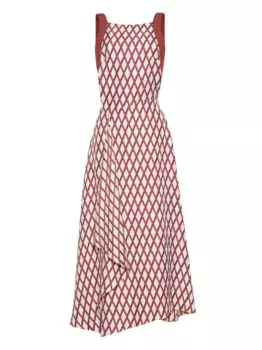 Платье миди Sunita Adam Lippes, красный