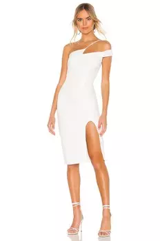Платье миди superdown Jillian Asymmetric, белый