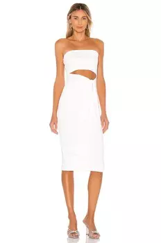 Платье миди superdown Sheyla Tube, белый