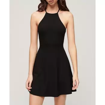 Платье миди Superdry Fit & Flare Long, черный