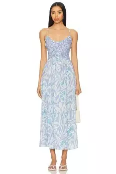 Платье миди Sweet nothings от Free People, blue vista combo