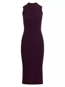 Платье-миди-свитер из смесовой шерсти Hudson Jeans, фиолетовый