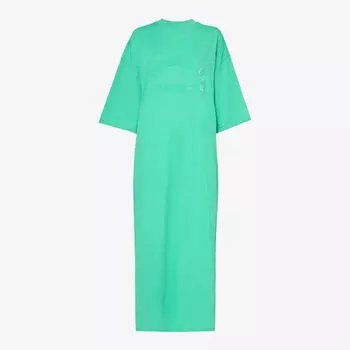 Платье миди свободного кроя ESSENTIALS из смесового хлопка Fear Of God Essentials, цвет mint leaf