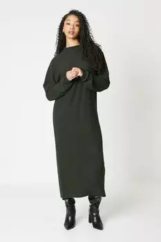 Платье миди Tall Soft Touch с высоким воротником Dorothy Perkins, хаки