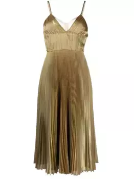 Платье миди Technical Voile Prada, золотой