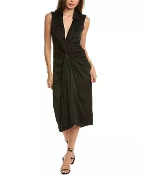 Платье миди Techno Charm от Michael Kors Collection, черный