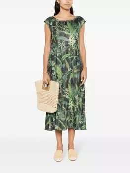 Платье миди Tie с принтом Lygia & Nanny, зеленый