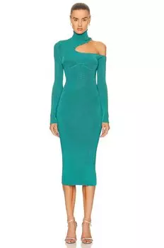 Платье миди Tom Ford Rib, цвет Capri