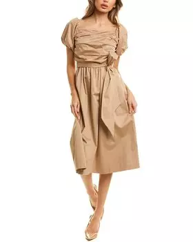 Платье-миди «Топаз» Elie Tahari, коричневый