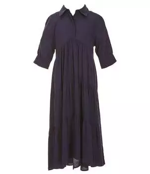 Платье миди трапециевидного силуэта с рукавами-фонариками A Loves A Big для девочек 7–16 лет, синий